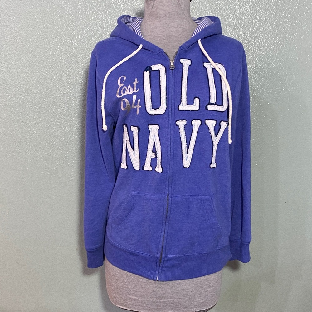 Y2K Old Navy Hoodie with White Accents